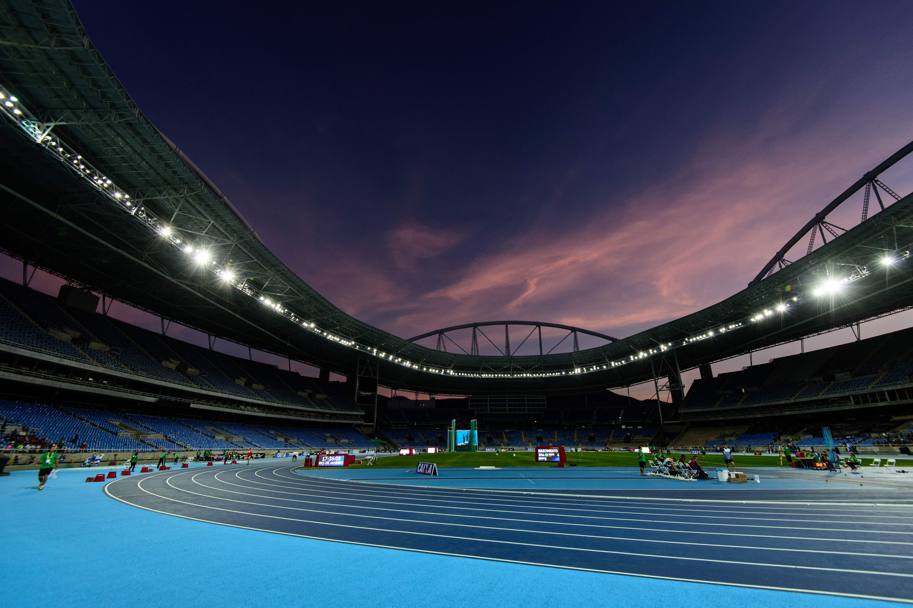 Veduta dello stadio olimpico a Rio de Janeiro dove si svolge il campionato ibero-americano di atletica leggera (Afp)